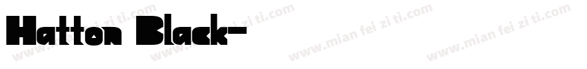 Hatton Black字体转换